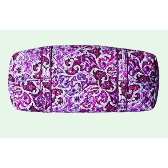 Vera Bradley Large Quilted Tote Bag In Pink & Purple Paisley Pattern - Picture 4 of 6